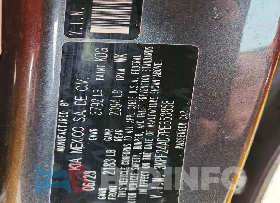 3KPF24AD7PE653858 Photo# 12