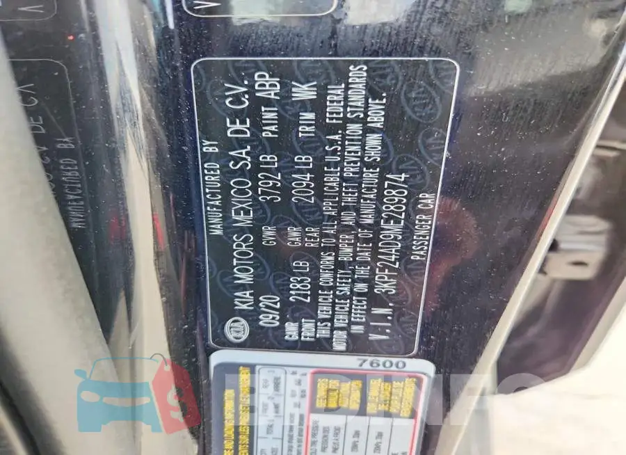 3KPF24AD9ME289874 Photo# 13