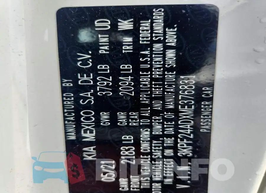 3KPF24ADXME376831 Photo# 12