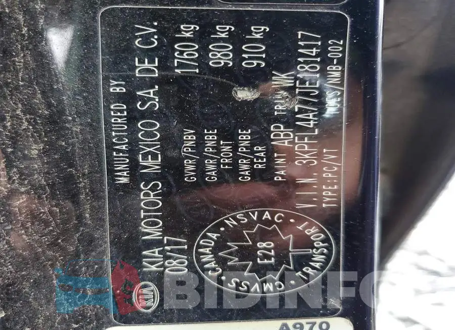 3KPFL4A77JE181417 Photo# 12