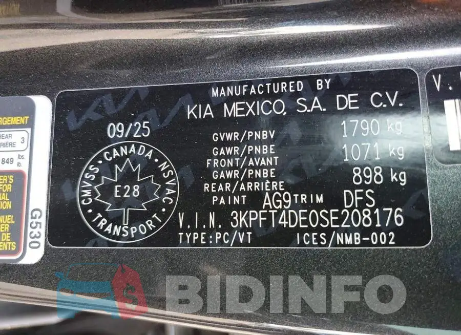 3KPFT4DE0SE208176 Photo# 13