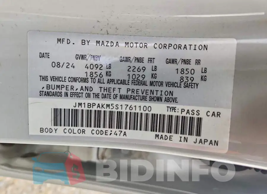 JM1BPAKM5S1761100 Photo# 12