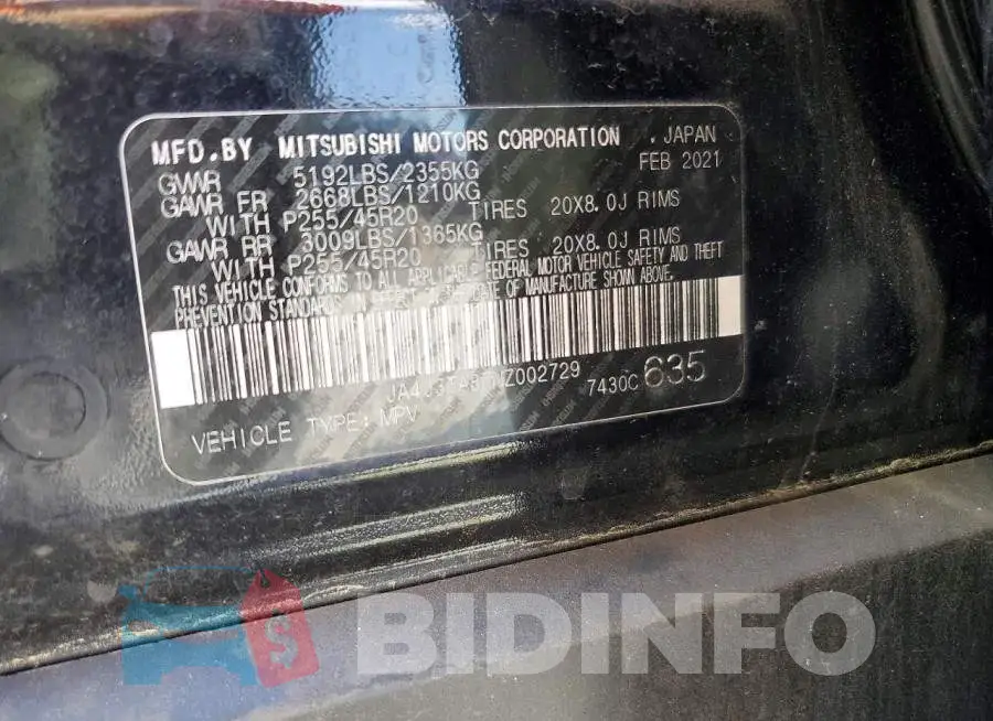 JA4J3TA87NZ002729 Photo# 13