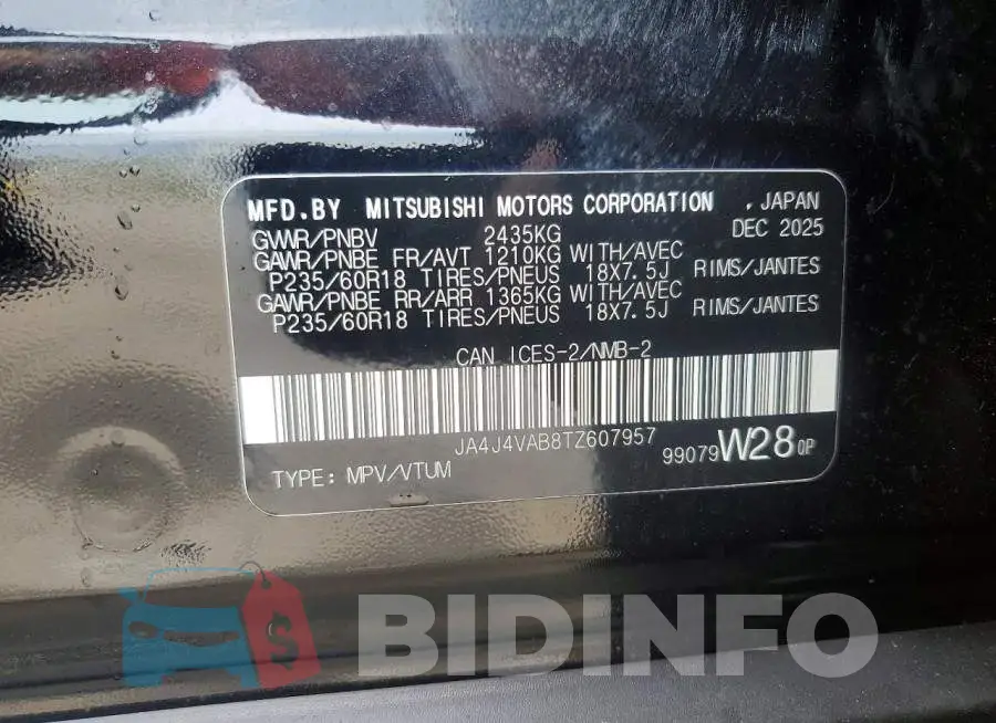 JA4J4VAB8TZ607957 Photo# 12