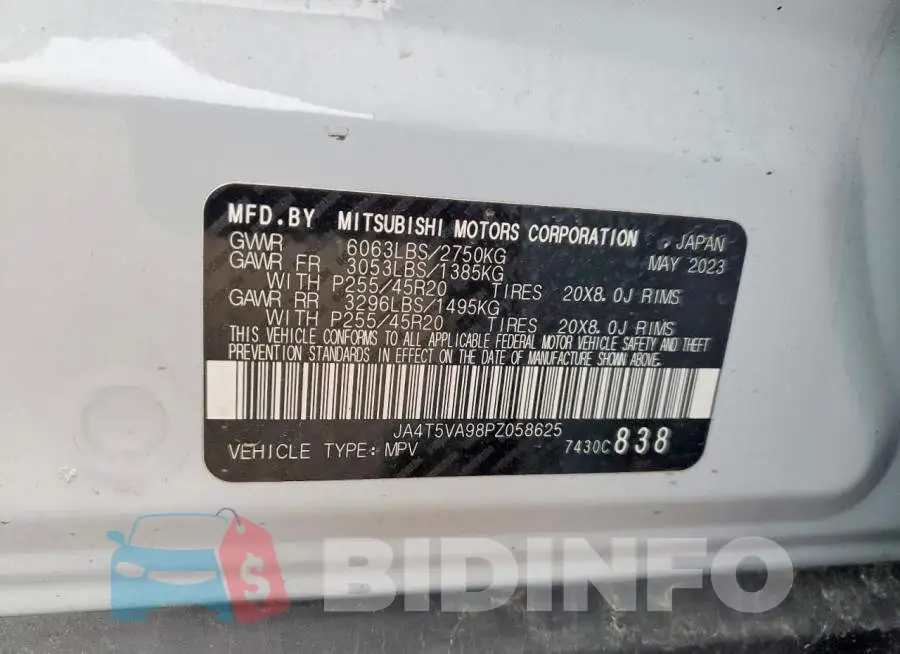 JA4T5VA98PZ058625 Photo# 13