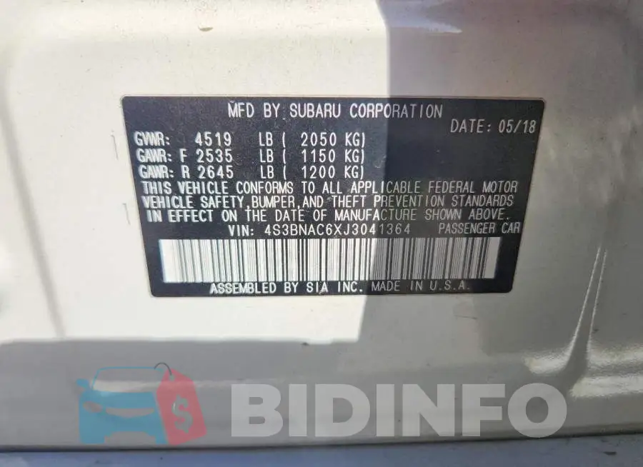 4S3BNAC6XJ3041364 Photo# 12