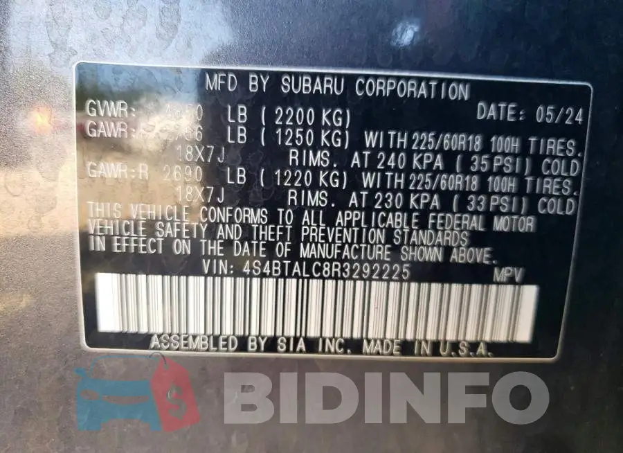 4S4BTALC8R3292225 Photo# 14