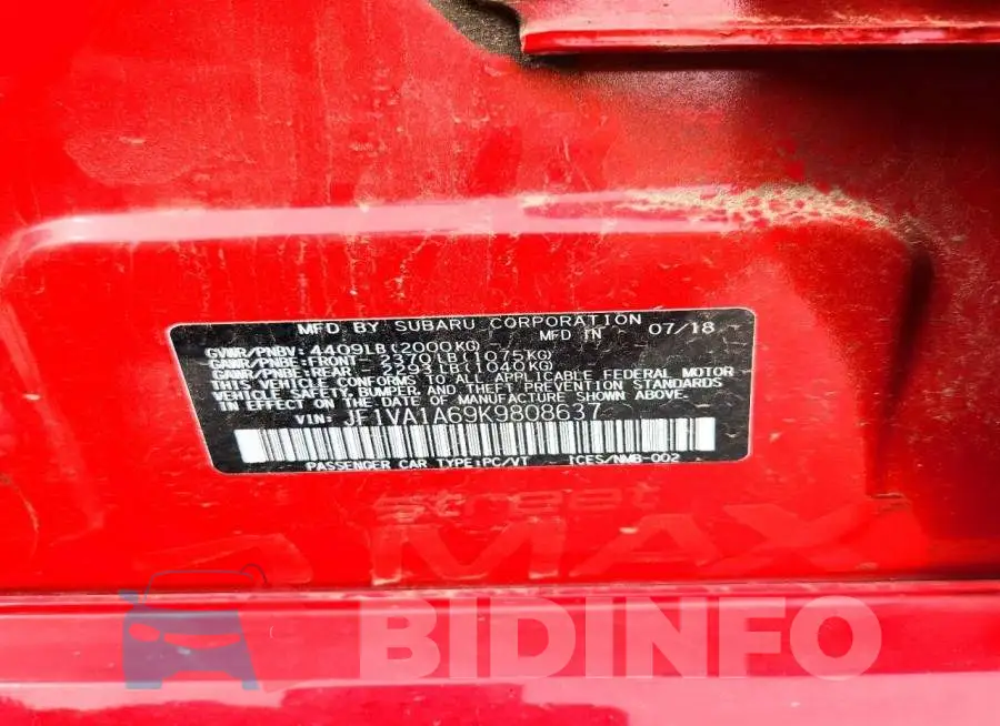 JF1VA1A69K9808637 Photo# 13