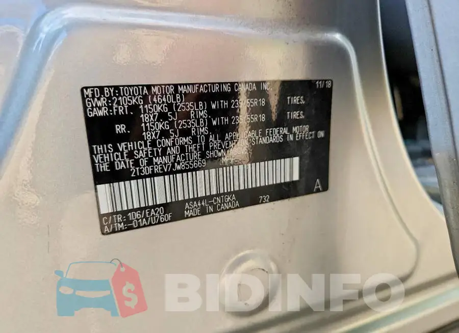 2T3DFREV7JW855669 Photo# 13
