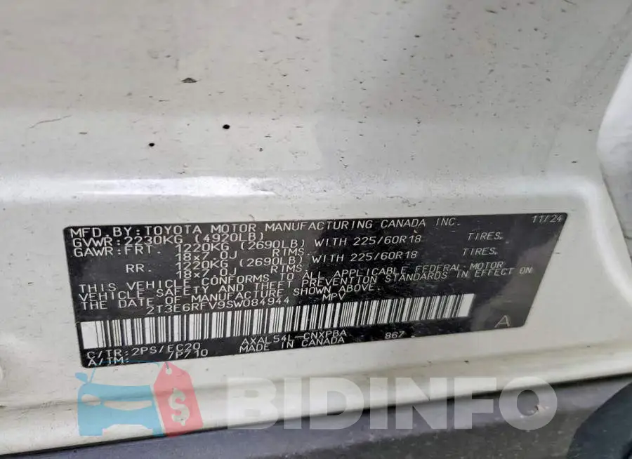 2T3E6RFV9SW084944 Photo# 14