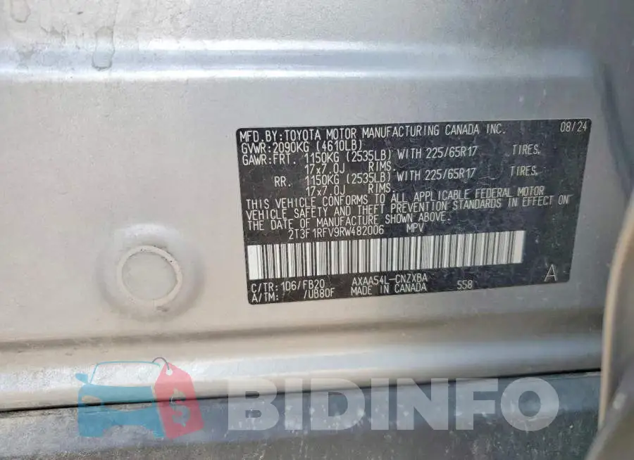 2T3F1RFV9RW482006 Photo# 13