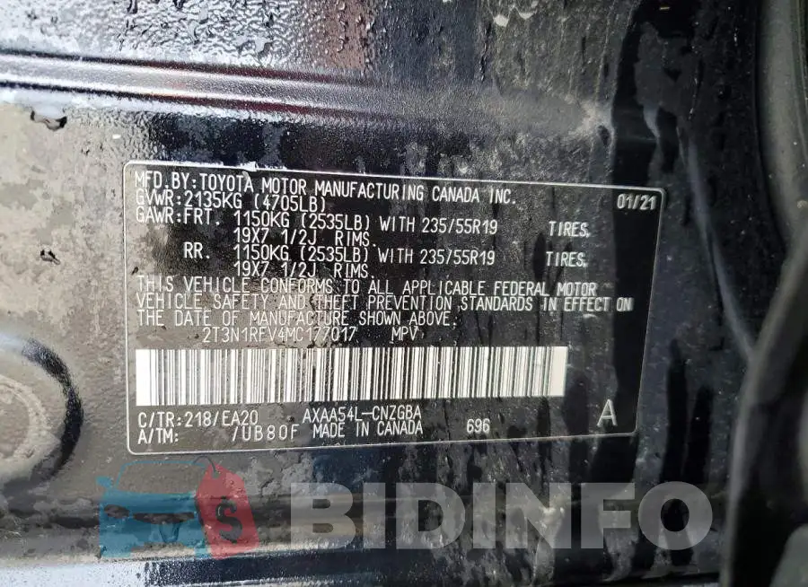 2T3N1RFV4MC177017 Photo# 14