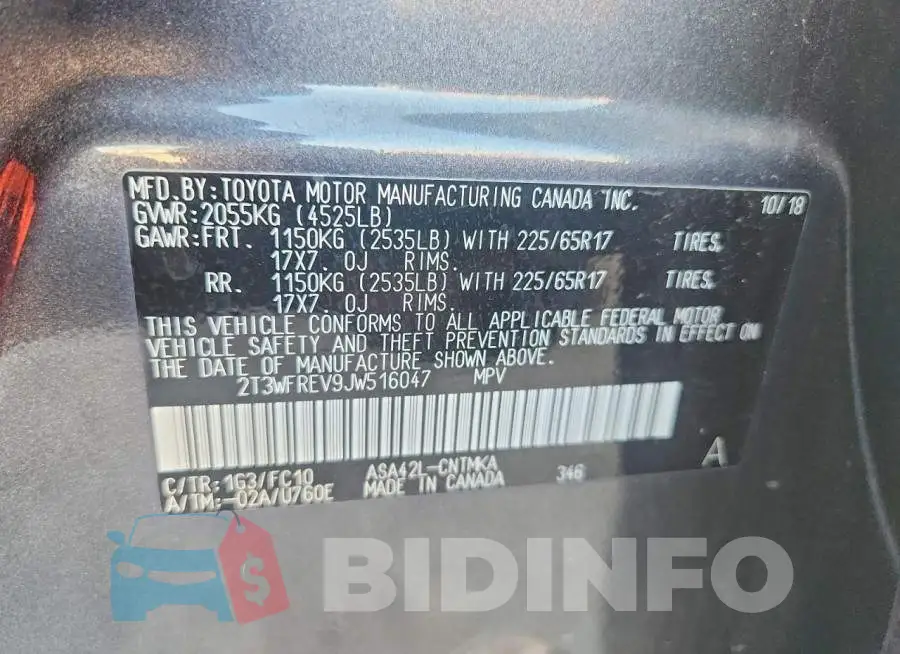 2T3WFREV9JW516047 Photo# 13