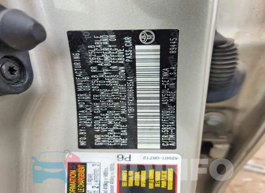 4T1BF1FK3HU649541 Photo# 12