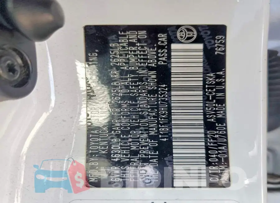 4T1BF1FK9HU735324 Photo# 13