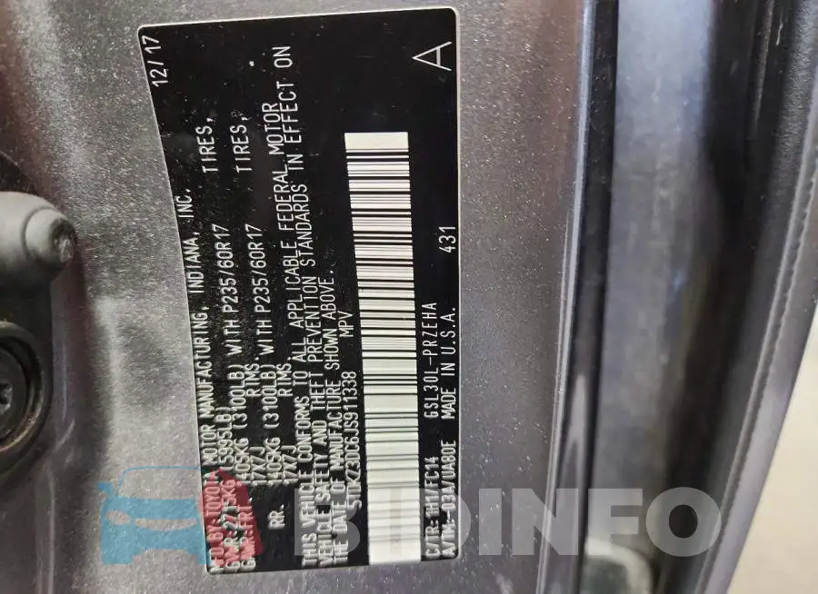 5TDKZ3DC6JS911338 Photo# 13