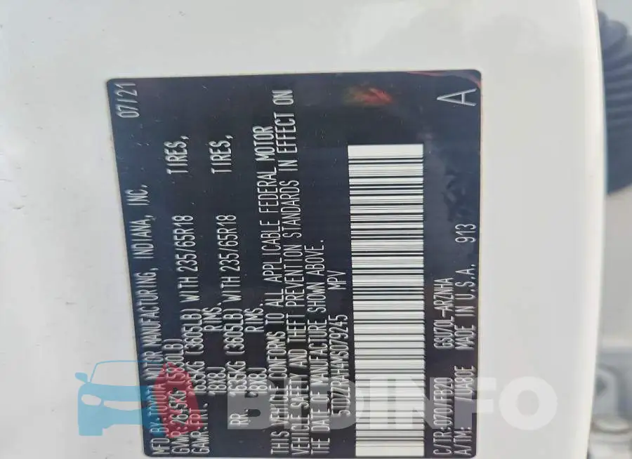 5TDZZRAH4MS079245 Photo# 12