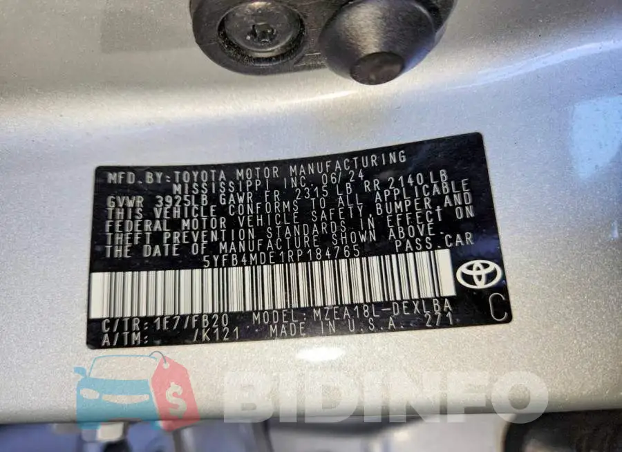 5YFB4MDE1RP184765 Photo# 12