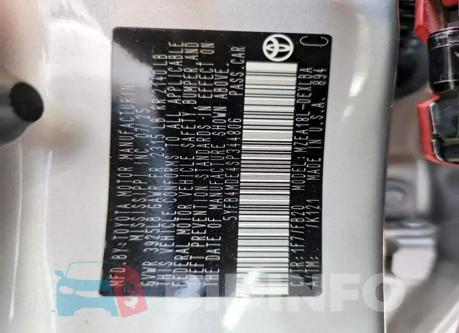 5YFB4MDE4SP344806 Photo# 12