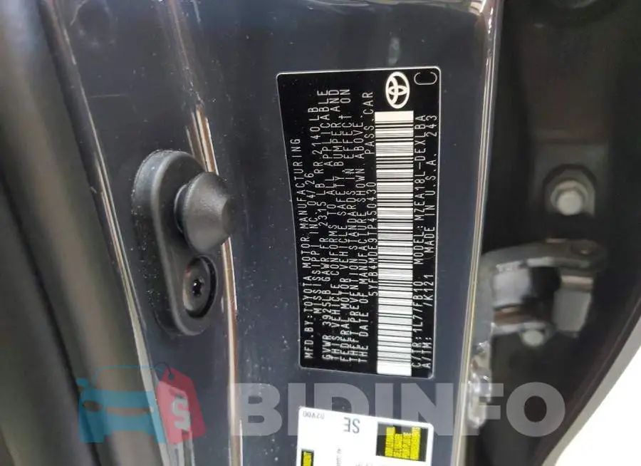 5YFB4MDE9TP450430 Photo# 12