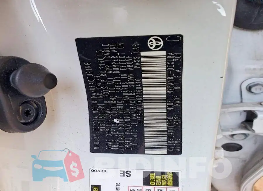 5YFB4MDEXRP160416 Photo# 12