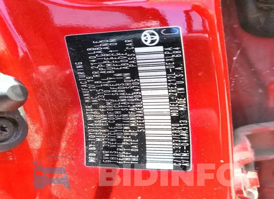 5YFEPRAE8LP094705 Photo# 12