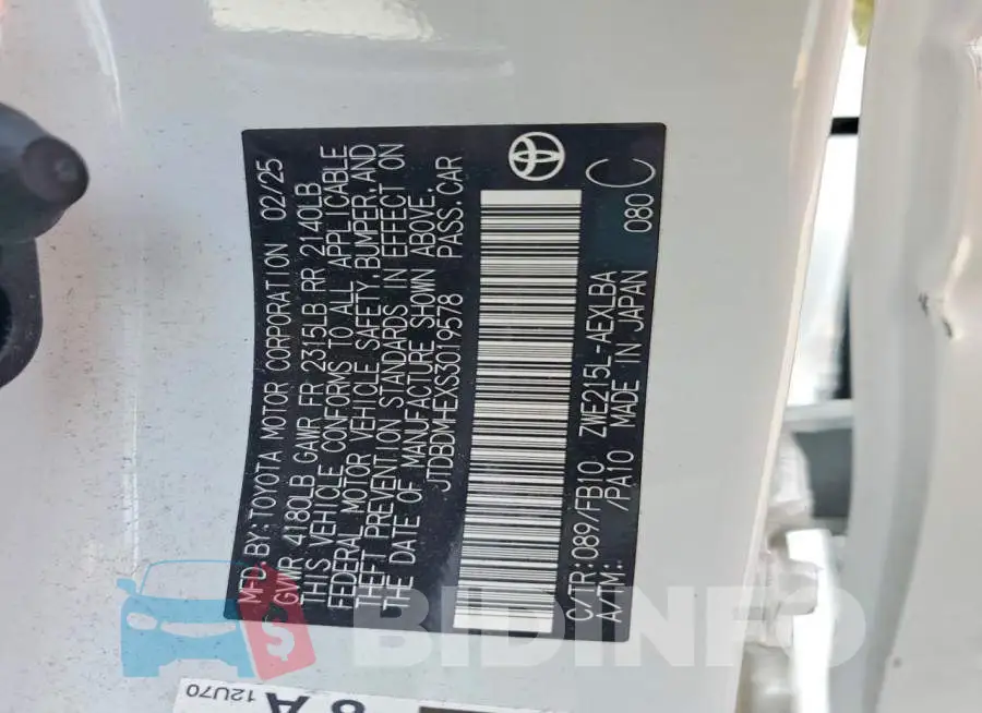 JTDBDMHEXS3019578 Photo# 12