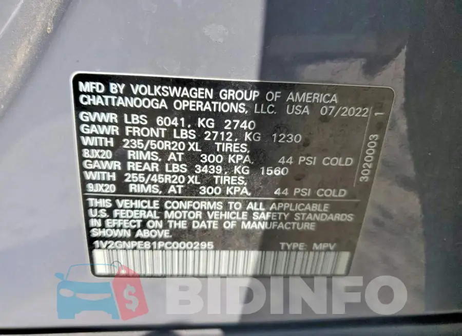 1V2GNPE81PC000295 Photo# 13