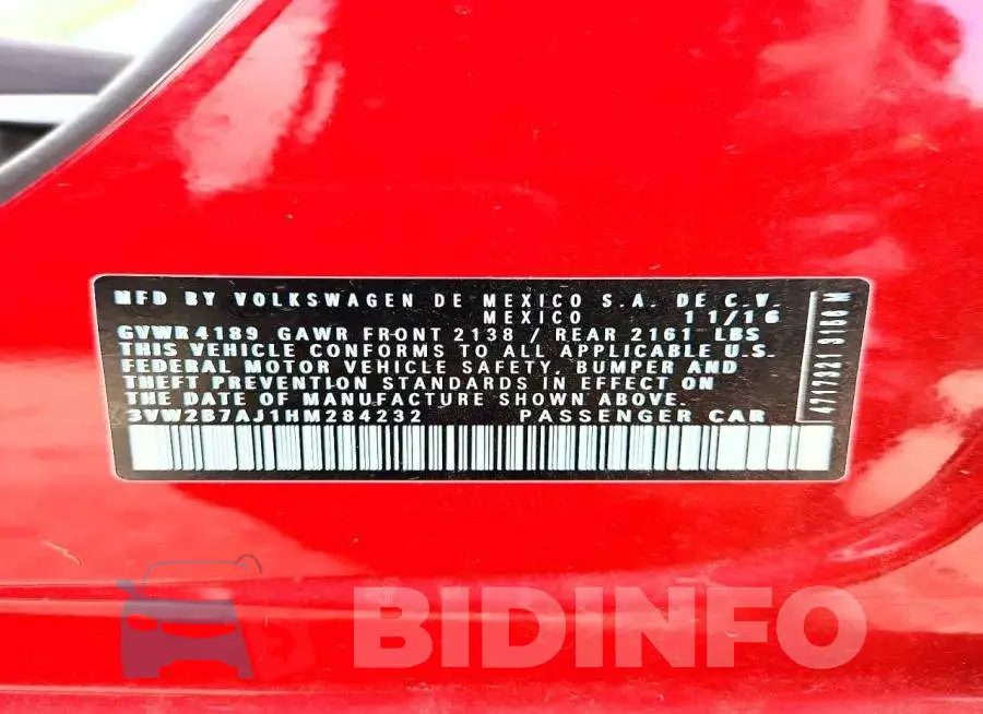 3VW2B7AJ1HM284232 Photo# 12