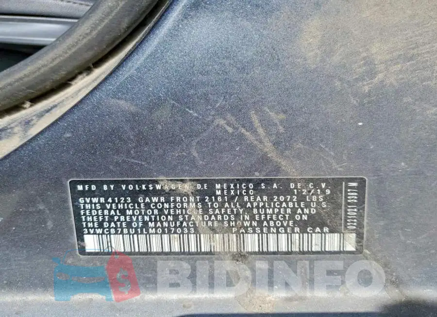 3VWCB7BU1LM017033 Photo# 13