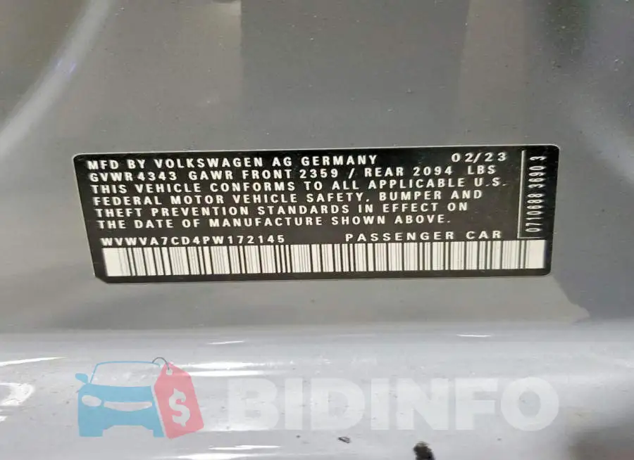 WVWVA7CD4PW172145 Photo# 14