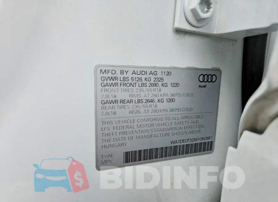 WA1DECF32M1050981 Photo# 13