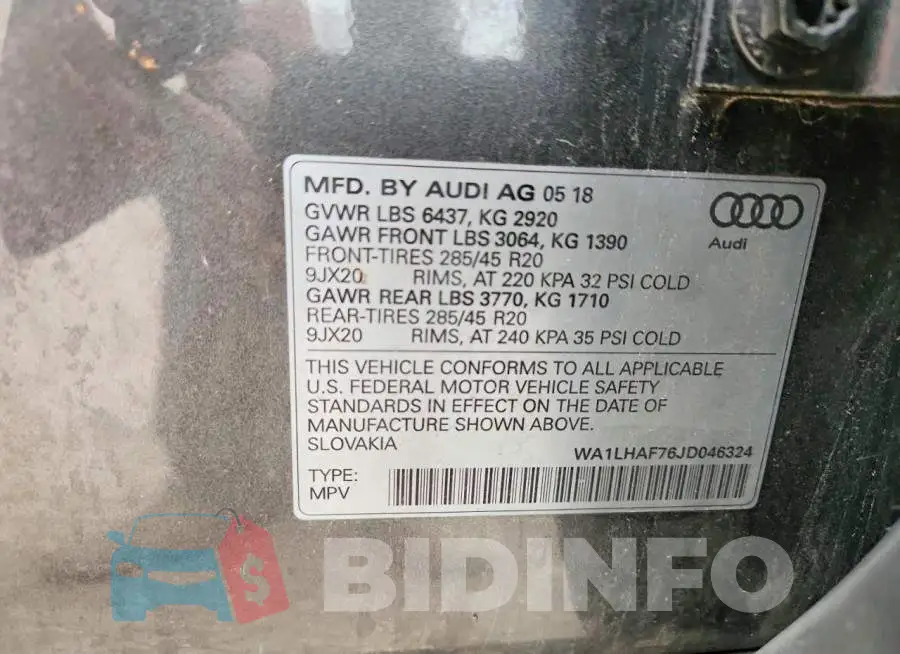WA1LHAF76JD046324 Photo# 13