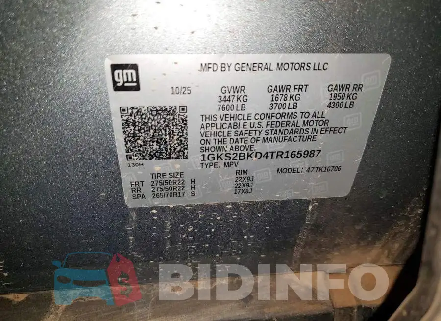 1GKS2BKD4TR165987 Photo# 13