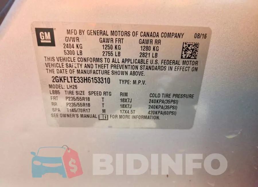 2GKFLTE33H6153310 Photo# 13