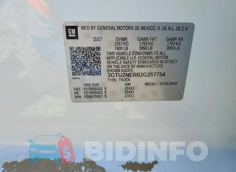 3GTU2NER0JG257754 Photo# 13