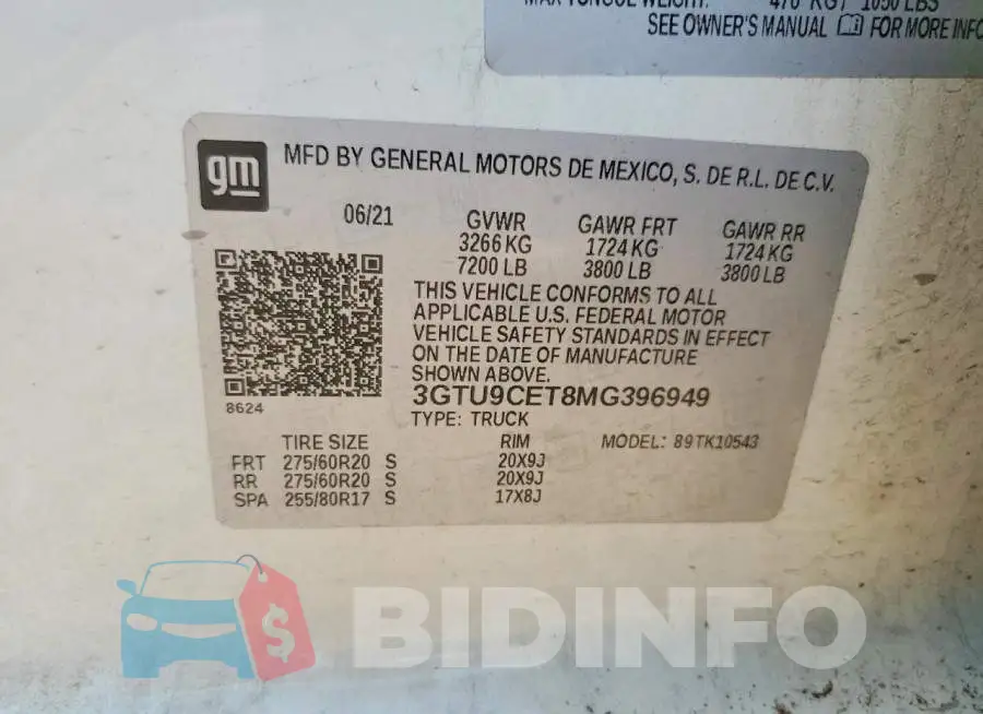 3GTU9CET8MG396949 Photo# 12