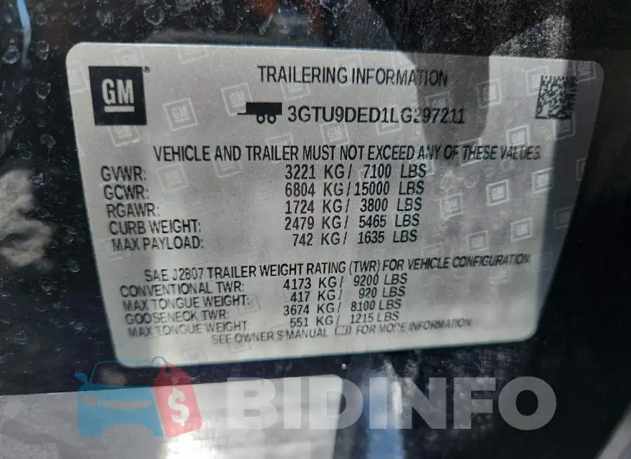 3GTU9DED1LG297211 Photo# 12