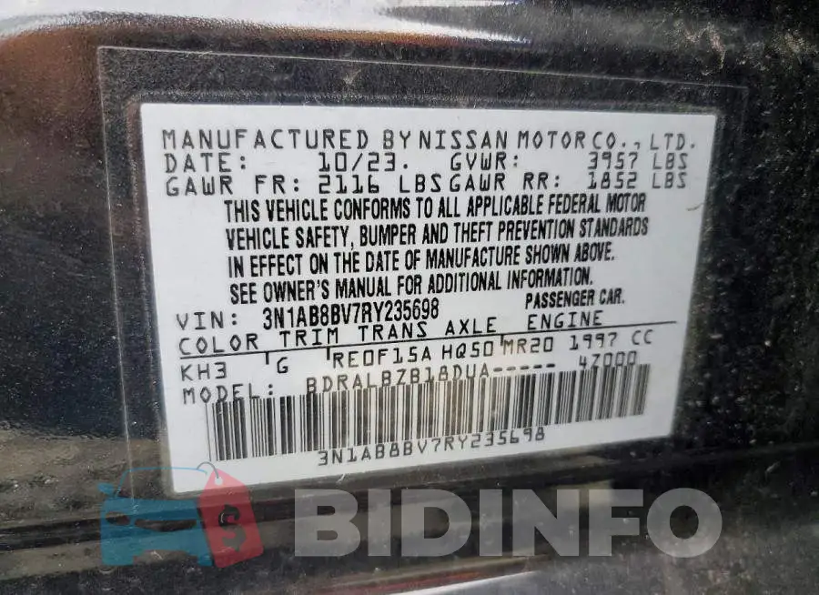 3N1AB8BV7RY235698 Photo# 12