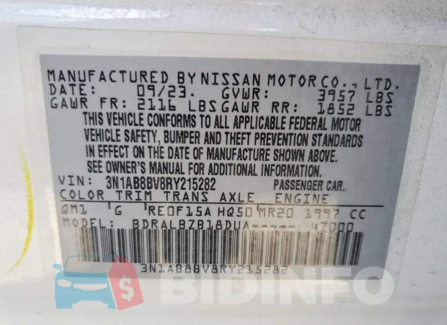 3N1AB8BV8RY215282 Photo# 13
