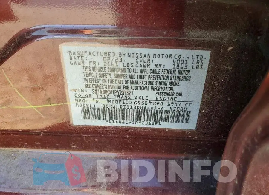 3N1AB8CV1PY231321 Photo# 12