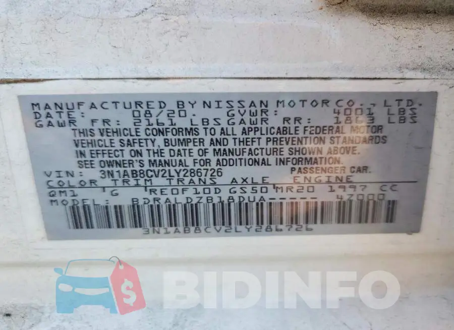 3N1AB8CV2LY286726 Photo# 13