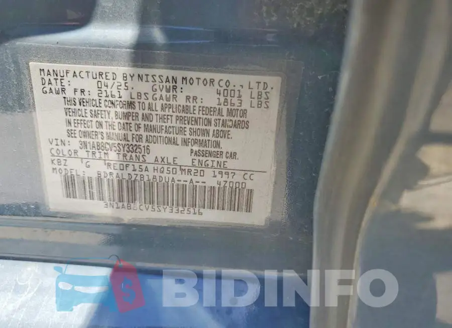 3N1AB8CV5SY332516 Photo# 12