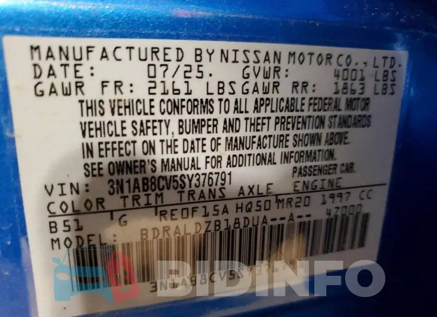 3N1AB8CV5SY376791 Photo# 12