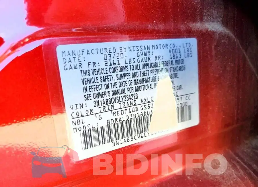 3N1AB8CV6LY234323 Photo# 13