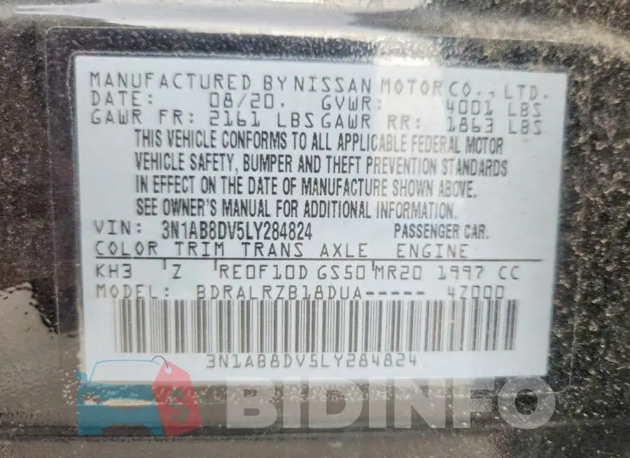 3N1AB8DV5LY284824 Photo# 13