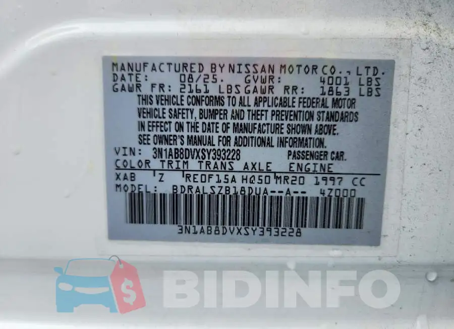 3N1AB8DVXSY393228 Photo# 12