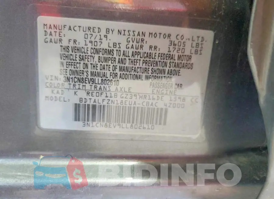 3N1CN8EV9LL802610 Photo# 12