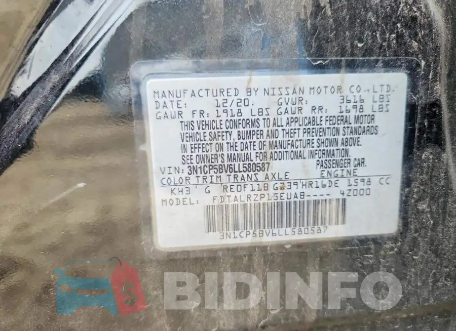 3N1CP5BV6LL580587 Photo# 13
