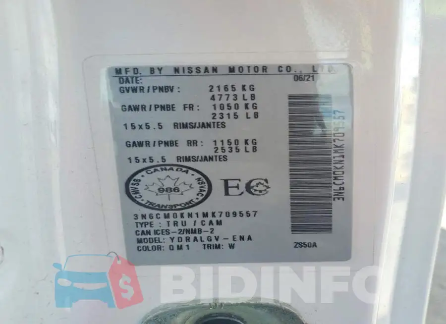 3N6CM0KN1MK709557 Photo# 12